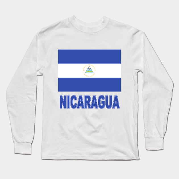 The Pride of Nicaragua - Nicaraguan National Flag Design Long Sleeve T-Shirt by Naves